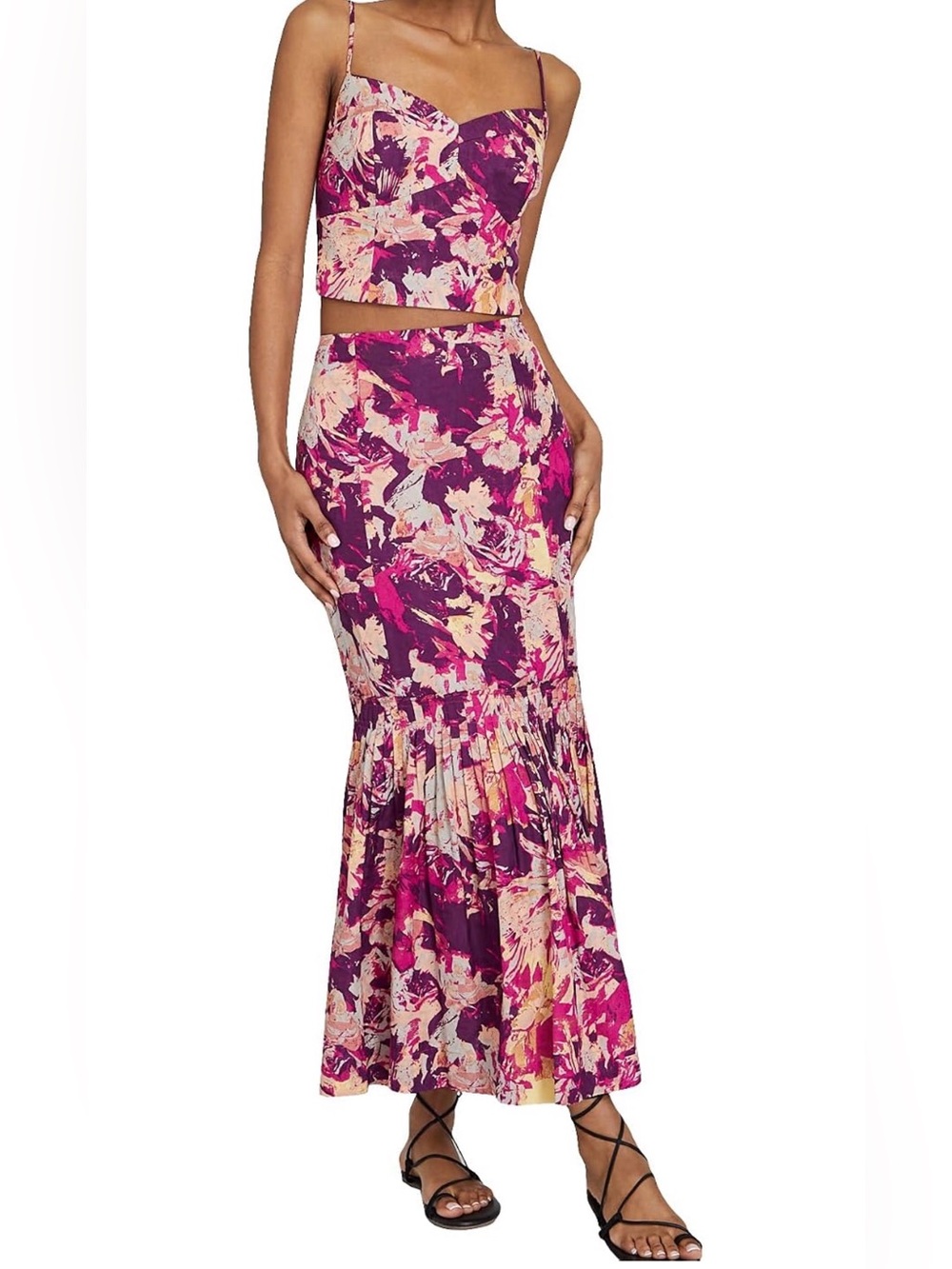 Club Monaco Women's Women's Tiered Flounce Midi Skirt